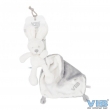 Pluche Konijn houdt doekje vast 'Very Important Rabbit' Wit